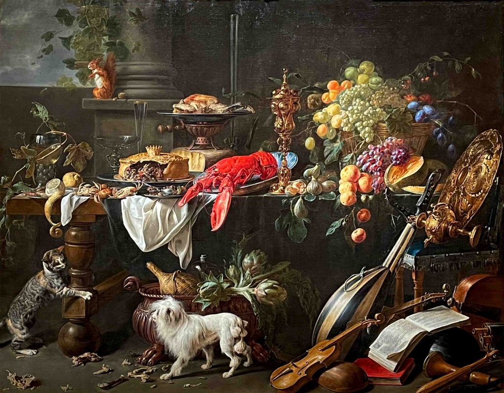 Adriaen van Utrecht - Großes Stillleben mit Hummer, 1647.